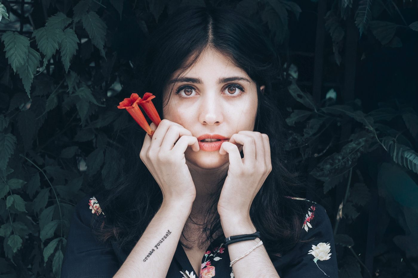 Portrait with directional side light