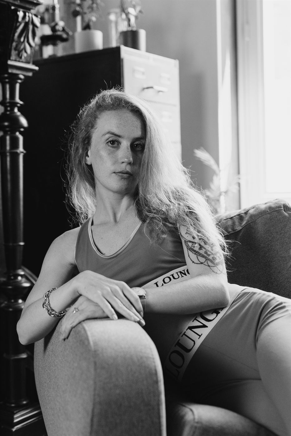 Portrait with directional side light